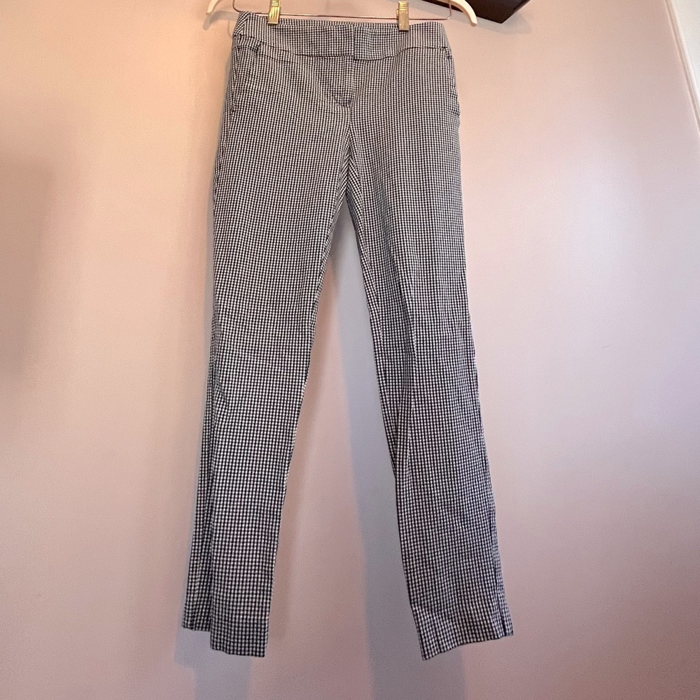 Straight Leg Houndstooth Trousers